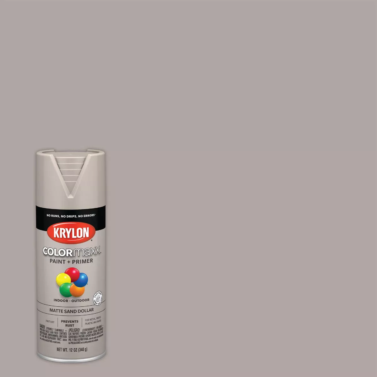 Krylon Colormaxx Matte Spray Paint & Primer, Sand Dollar - photo 2