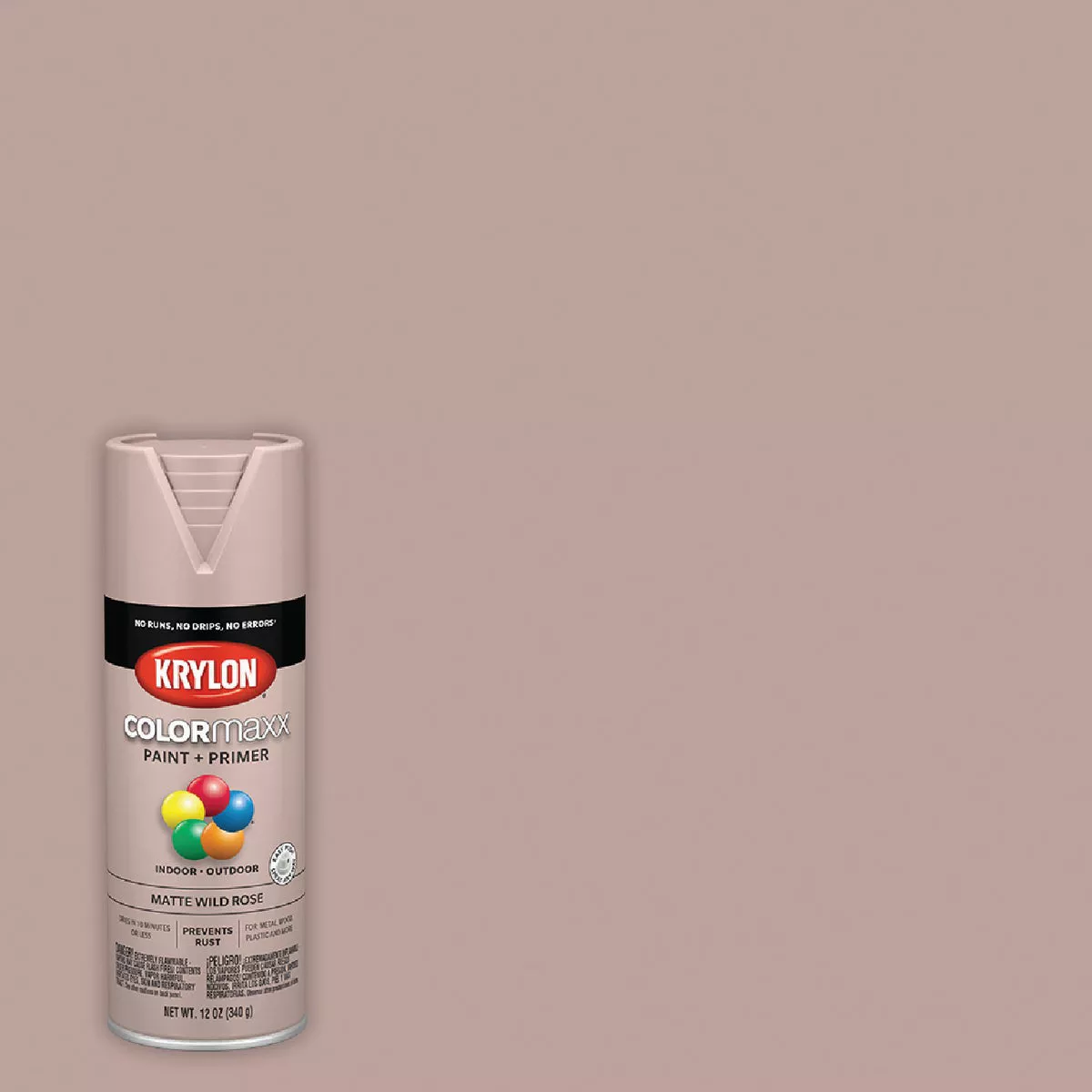 Krylon Colormaxx Matte Spray Paint & Primer, Wild Rose - photo 4