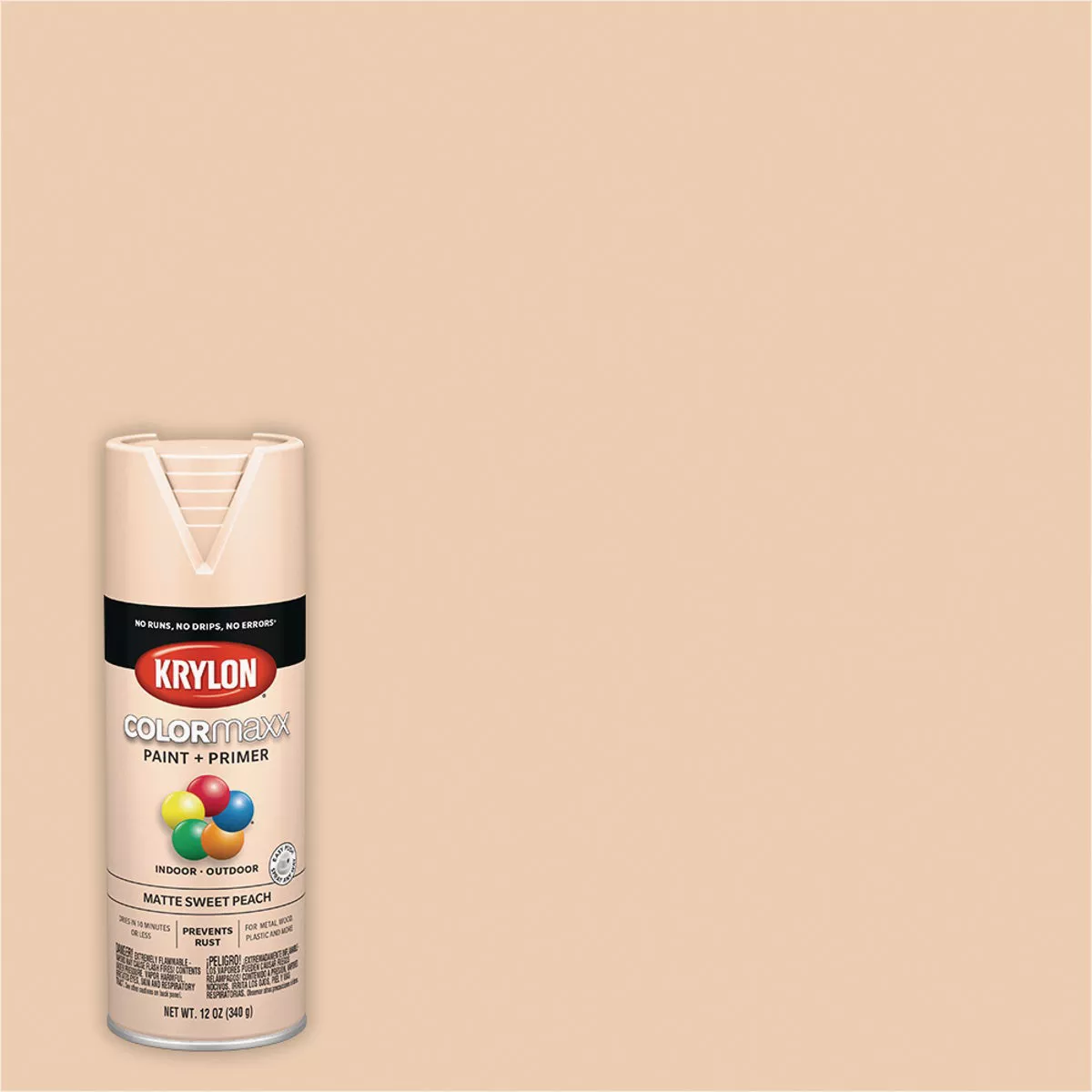 Krylon Colormaxx Matte Spray Paint & Primer, Sweet Peach - photo 2