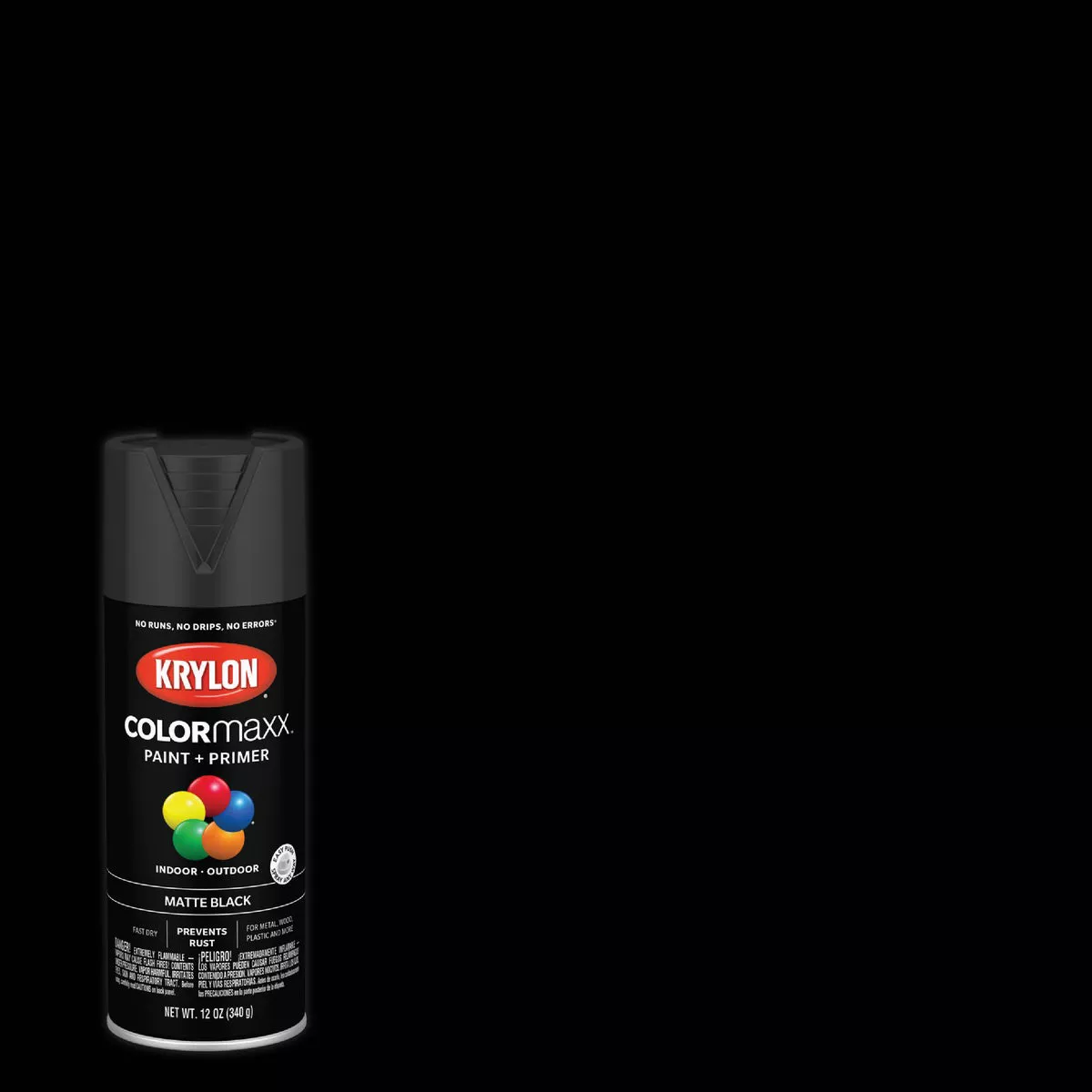 Krylon Colormaxx Matte Spray Paint & Primer, Black - photo 2
