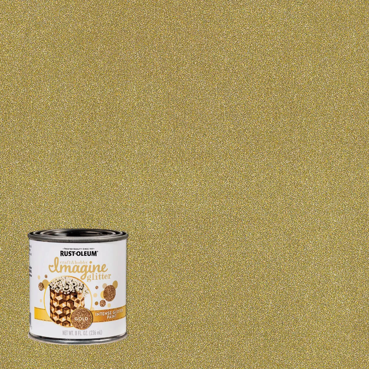Rust-Oleum Imagine Craft & Hobby 8 Oz. Intense Gold Glitter Paint | Do ...