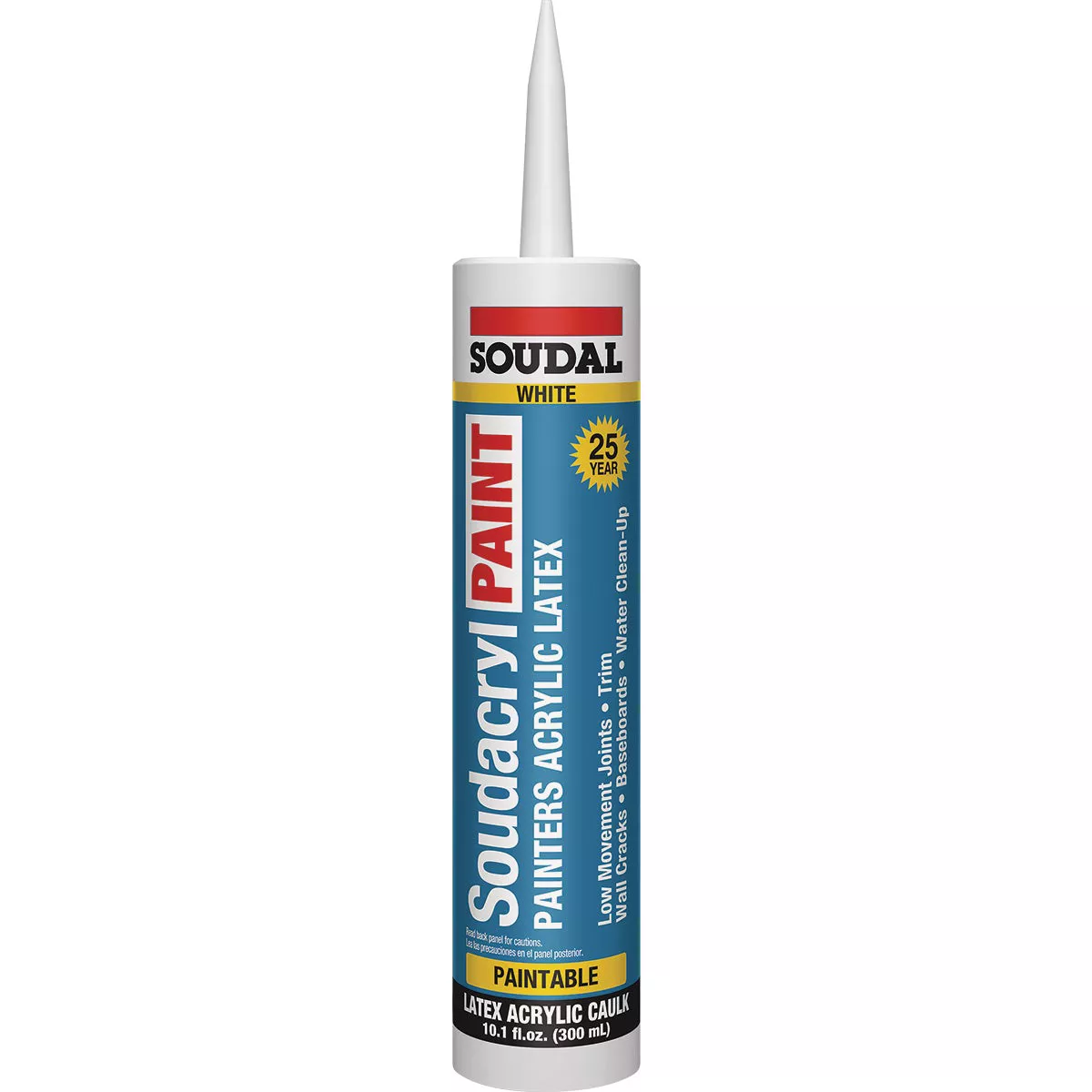 Soudacryl Paint 10.1 Oz. White Acrylic Latex Caulk