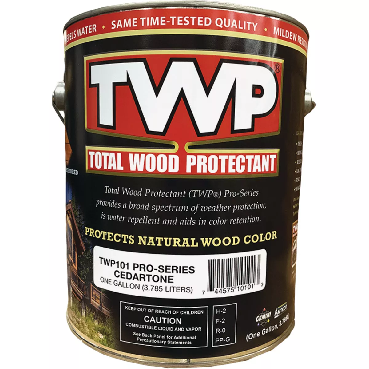 TWP 100 Pro Series Semi-Transparent Wood Protectant Deck Stain, Cedartone, 1 Gal.