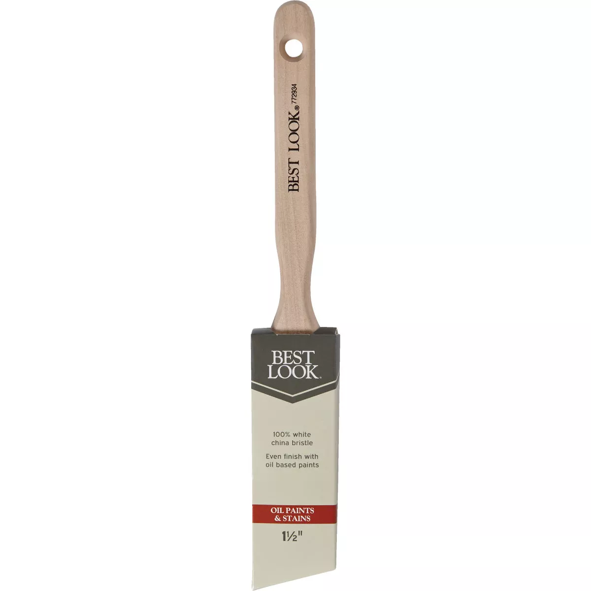 Best Look 1.5 In. Angle White Natural China Bristle Paint Brush - photo 2