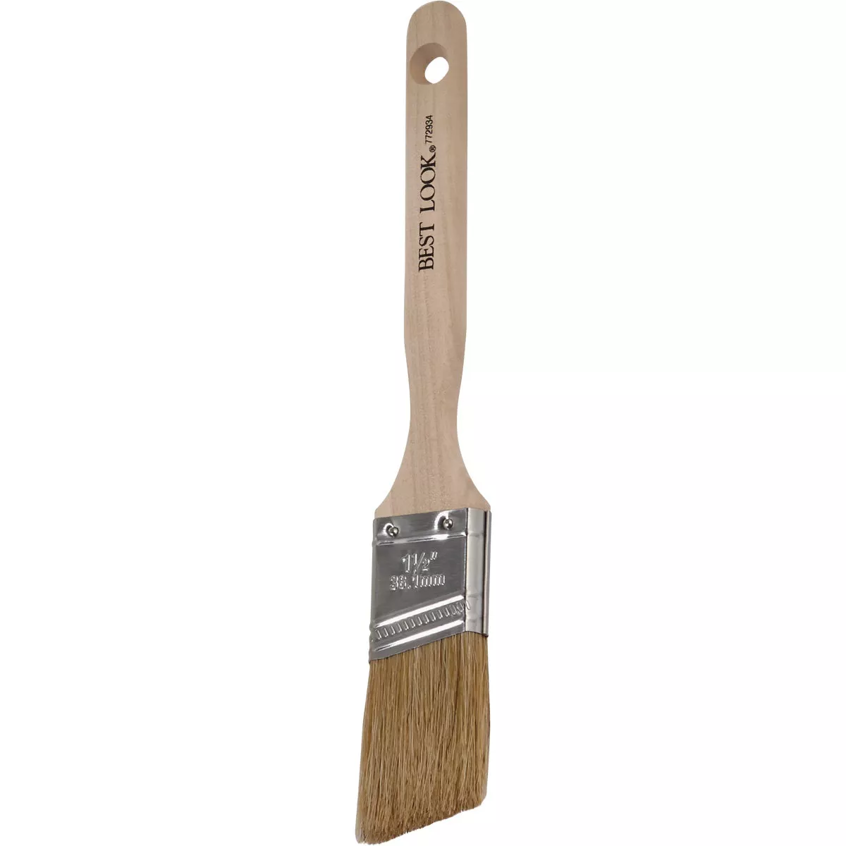Best Look 1.5 In. Angle White Natural China Bristle Paint Brush - photo 3