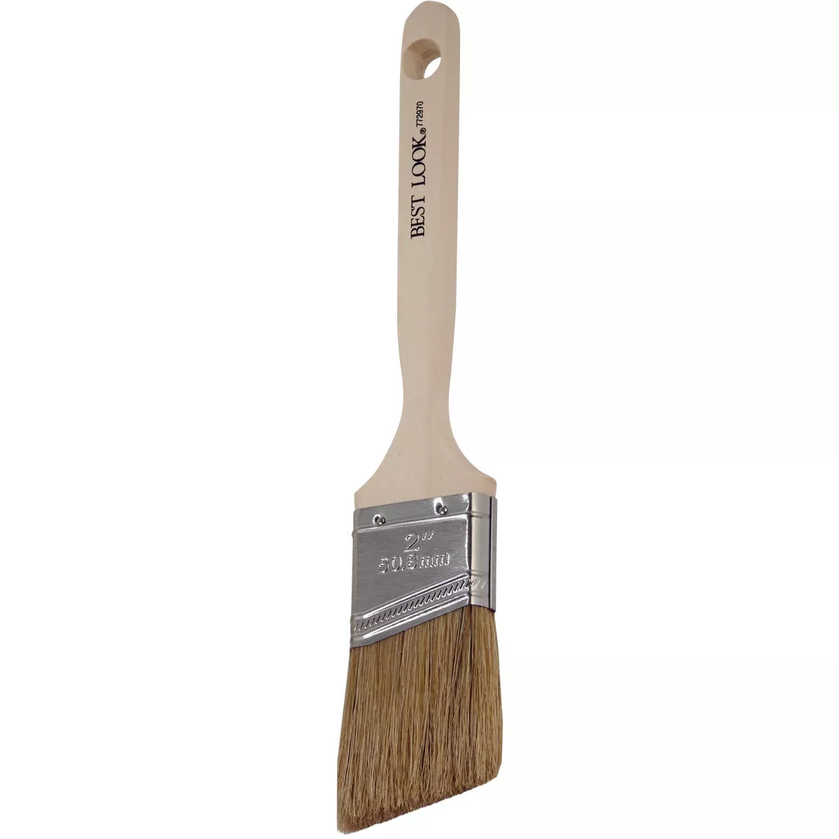 Best Look 2 In. Angle White Natural China Bristle Paint Brush - photo 3