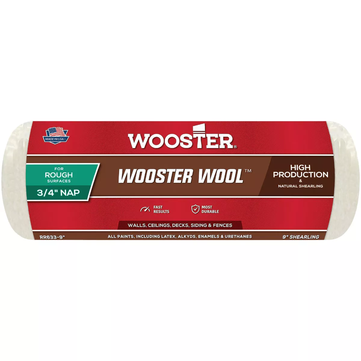 Wooster Wool 9 In. x 3/4 In. Paint Roller Cover
