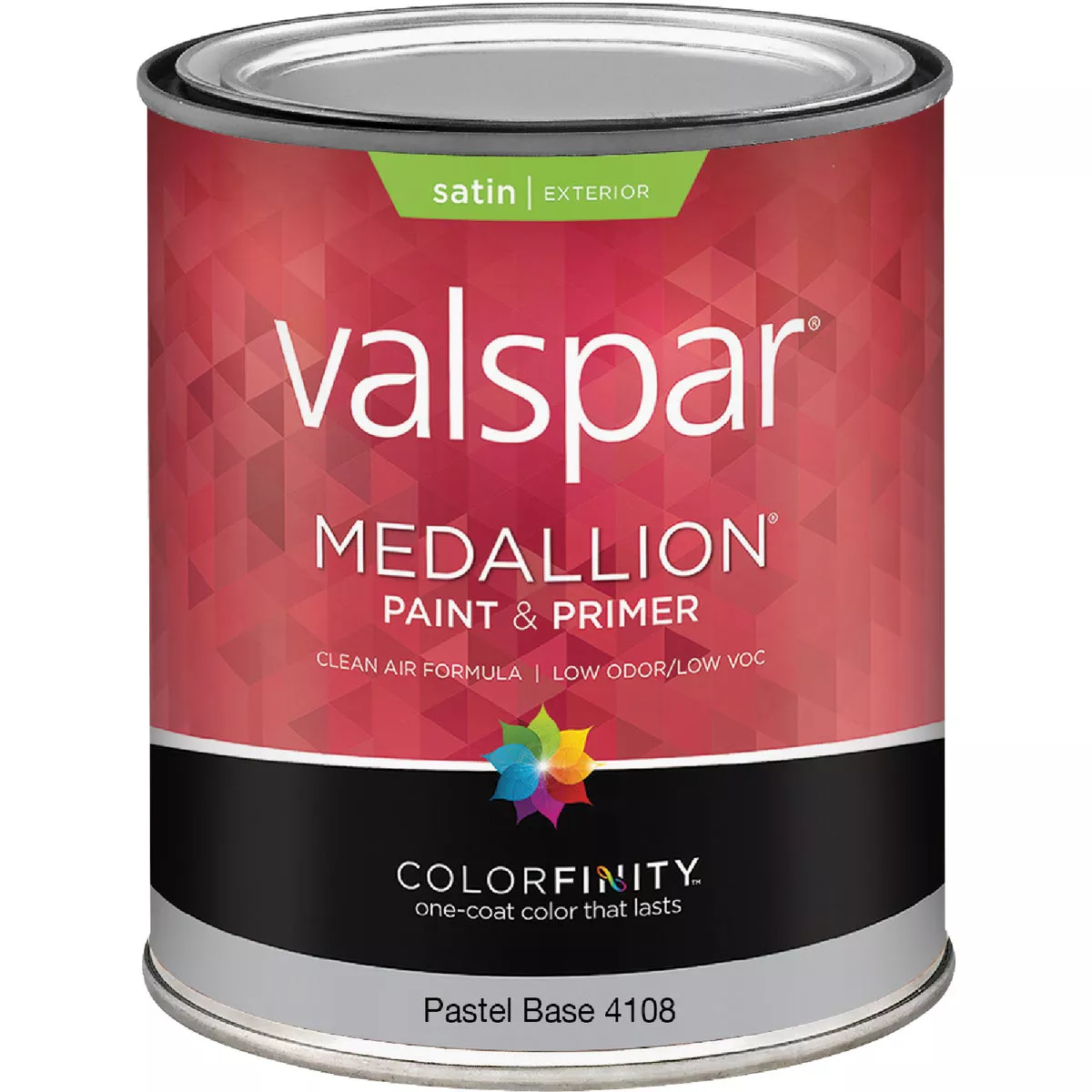 Valspar Medallion 100% Acrylic Paint & Primer Satin Exterior House Paint, Pastel Base, 1 Qt.