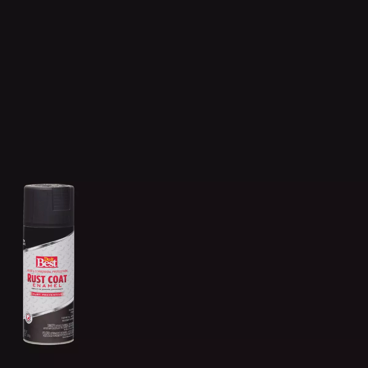 Do it Best Rust Coat Satin Black 12 Oz. Anti-Rust Spray Paint