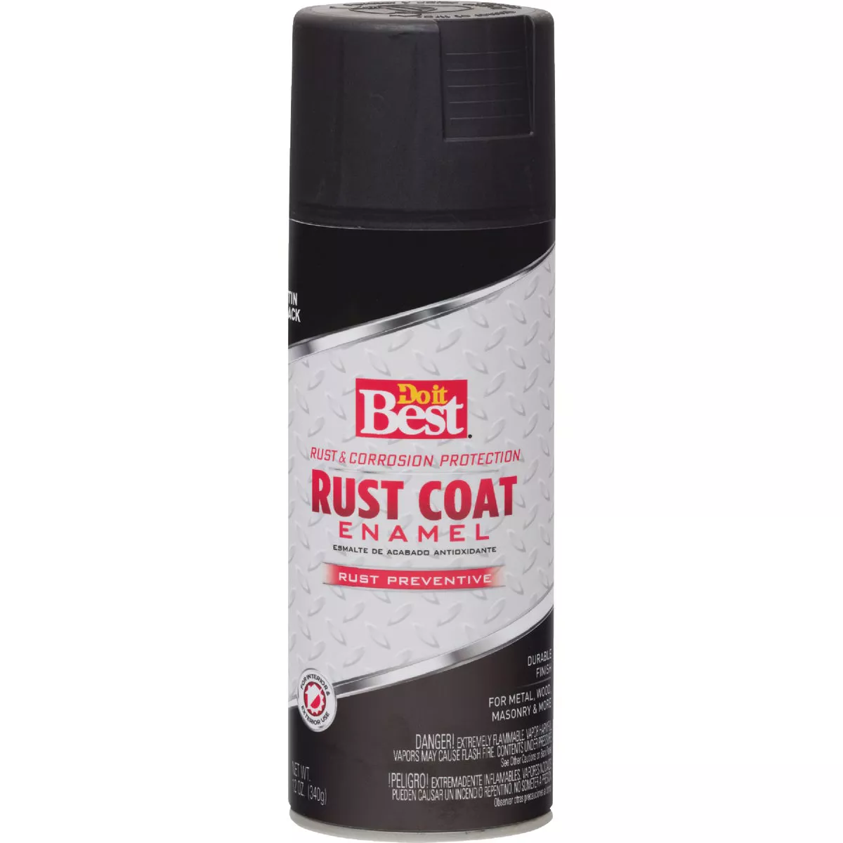 Do it Best Rust Coat Satin Black 12 Oz. Anti-Rust Spray Paint - photo 2