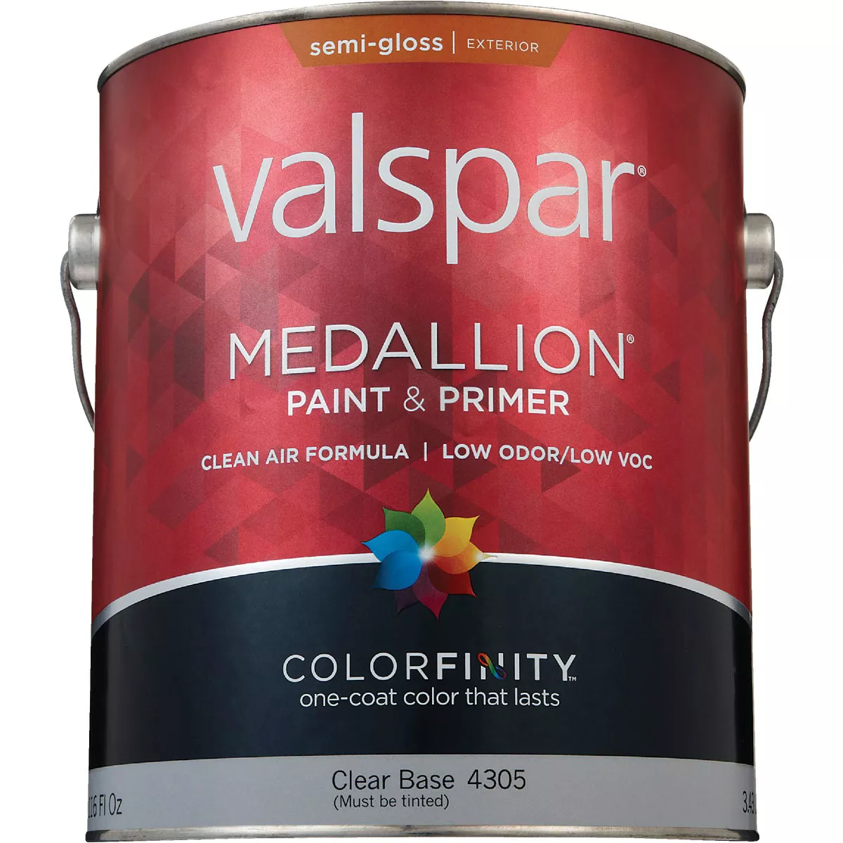 Valspar Medallion 100% Acrylic Paint & Primer Semi-Gloss Exterior House Paint, Clear Base, 1 Gal. - photo 2