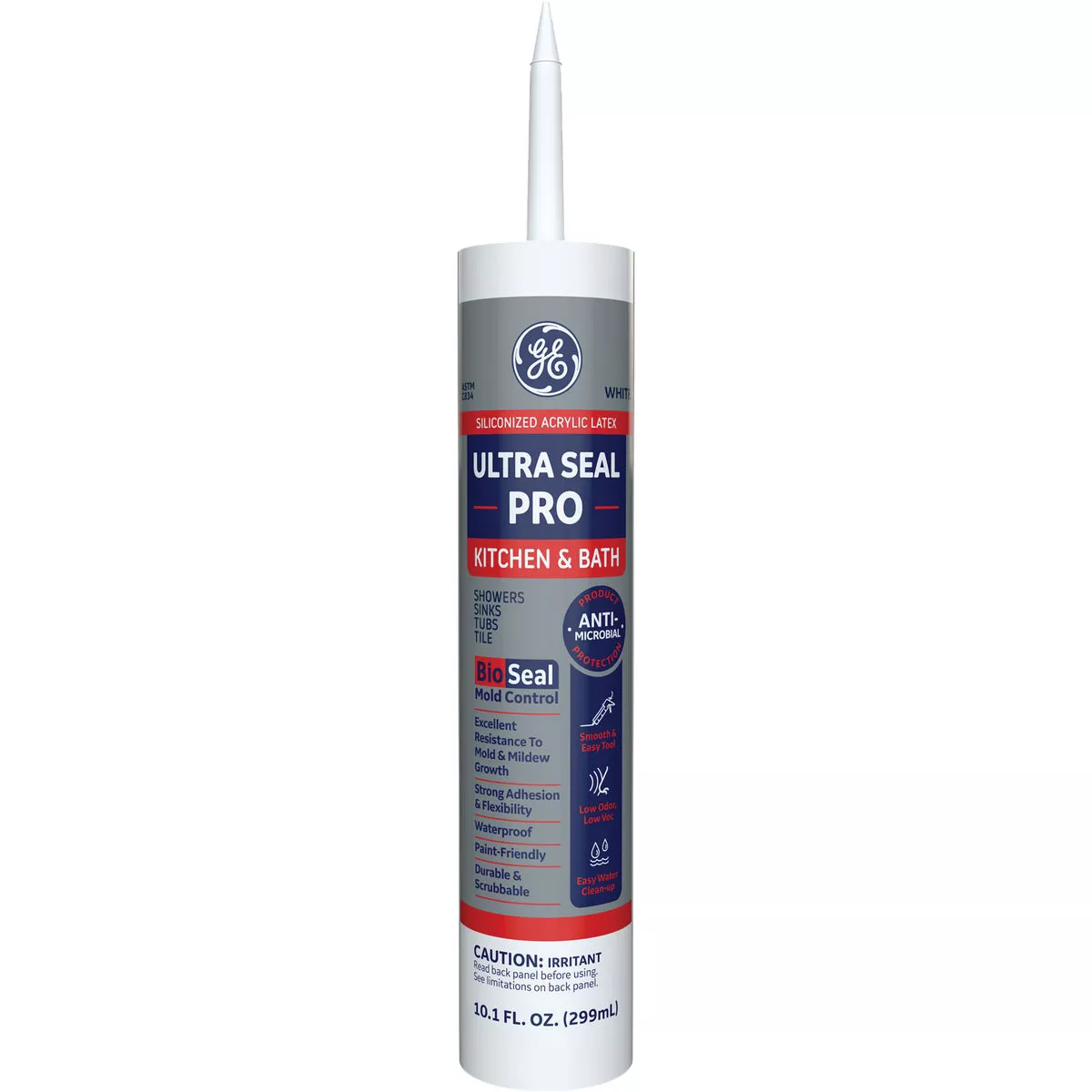 GE Ultra Seal Pro 10.1 Oz. White Siliconized Acrylic Latex Kitchen & Bath Caulk