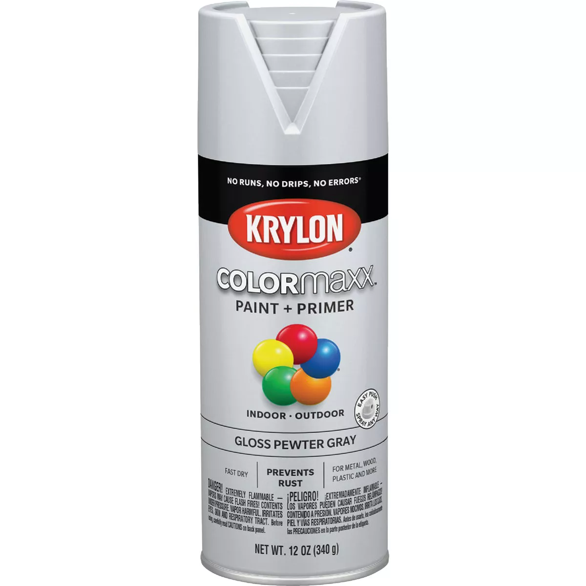 Krylon ColorMaxx 12 Oz. Gloss Spray Paint, Pewter Gray - photo 6
