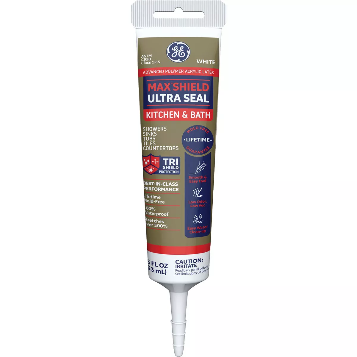GE Siliconized Acrylic 5.5 Oz. White Advanced Polymer Acrylic Latex Kitchen & Bath Sealant