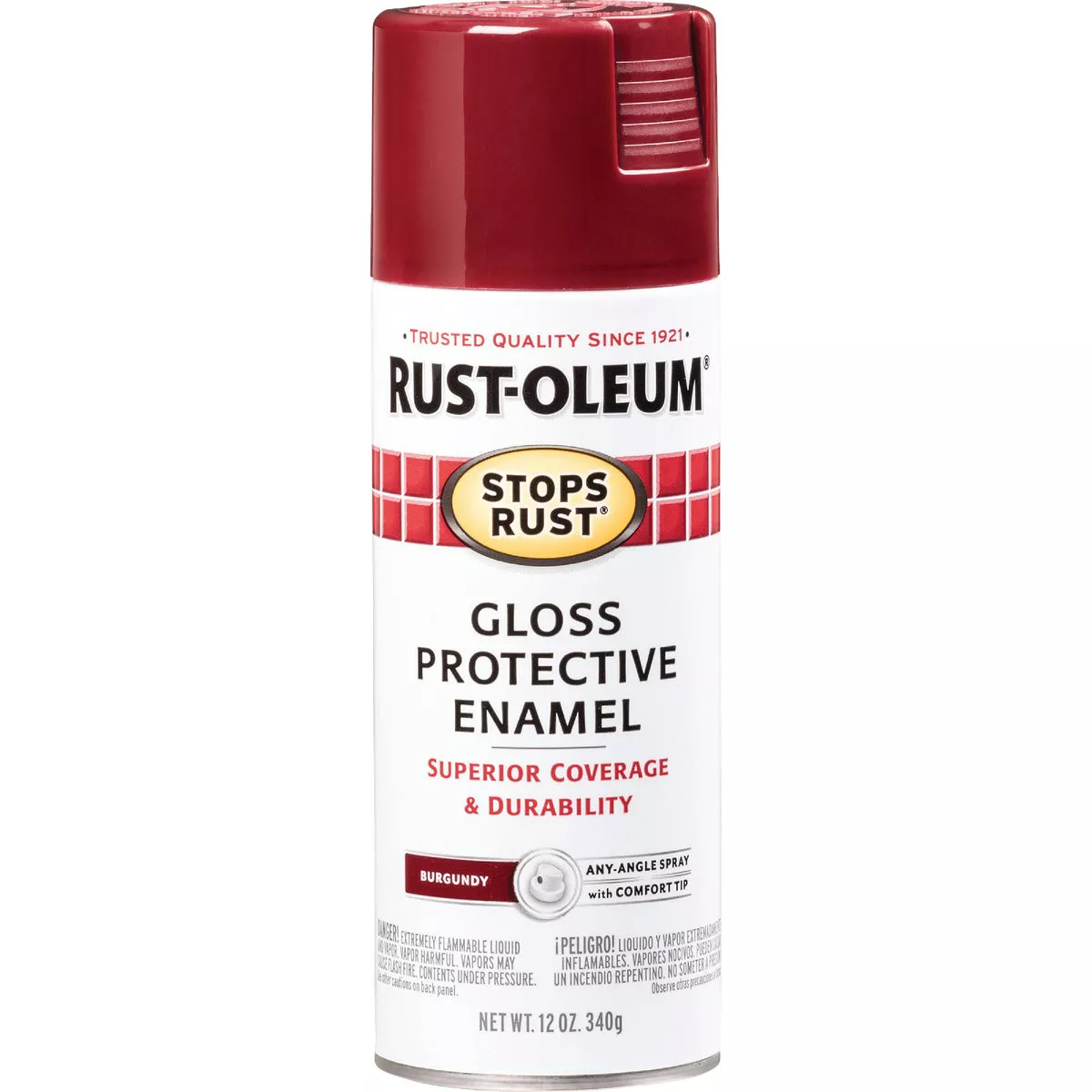 Rust-Oleum Stops Rust Burgundy Gloss 12 Oz. Anti-Rust Spray Paint