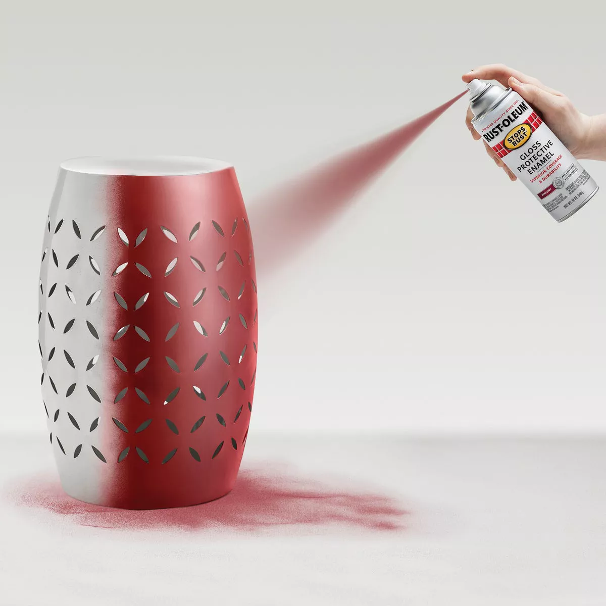 Rust-Oleum Stops Rust Burgundy Gloss 12 Oz. Anti-Rust Spray Paint - photo 4