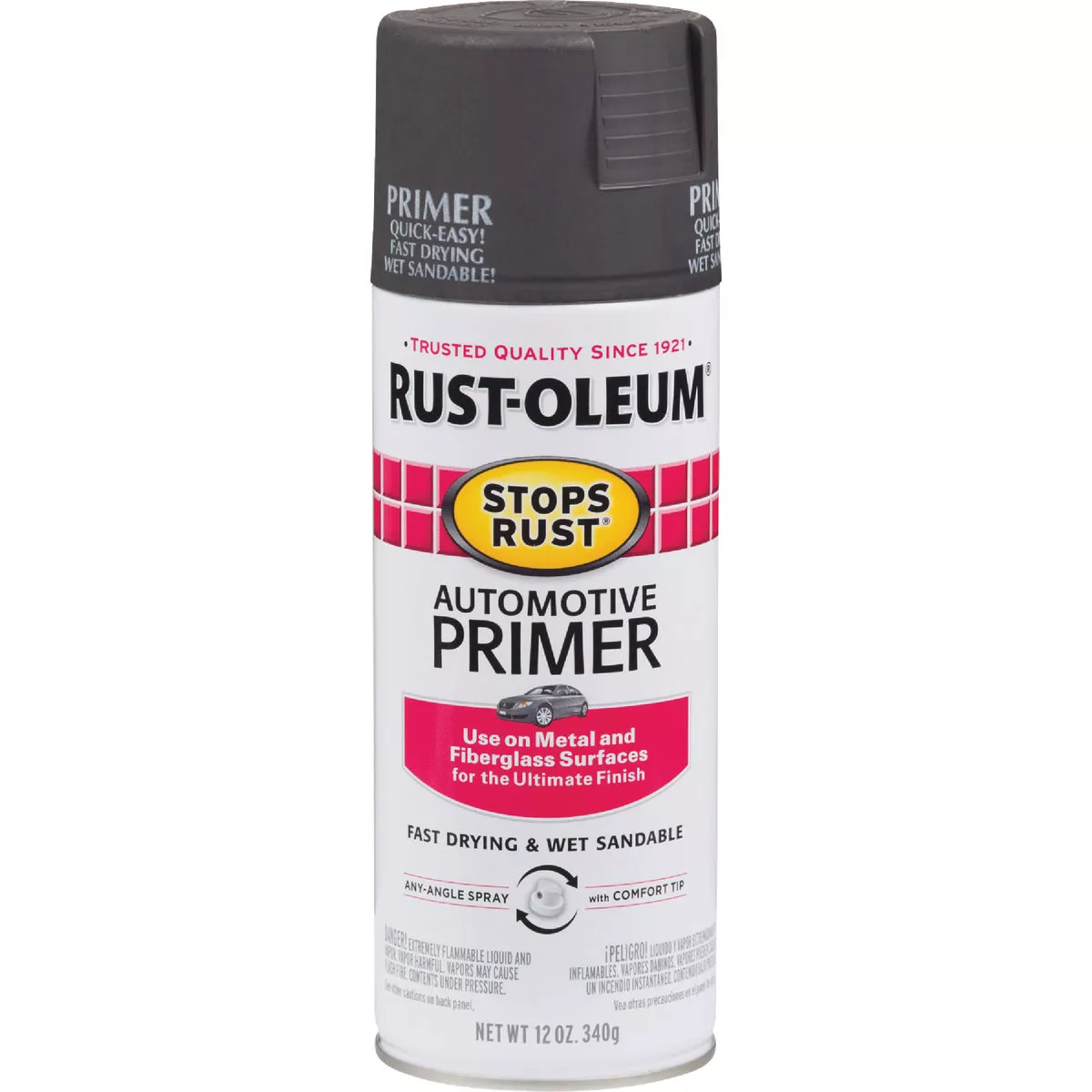 Rust-Oleum Stops Rust Dark Gray 12 Oz. Spray Automotive Paint Primer - photo 2