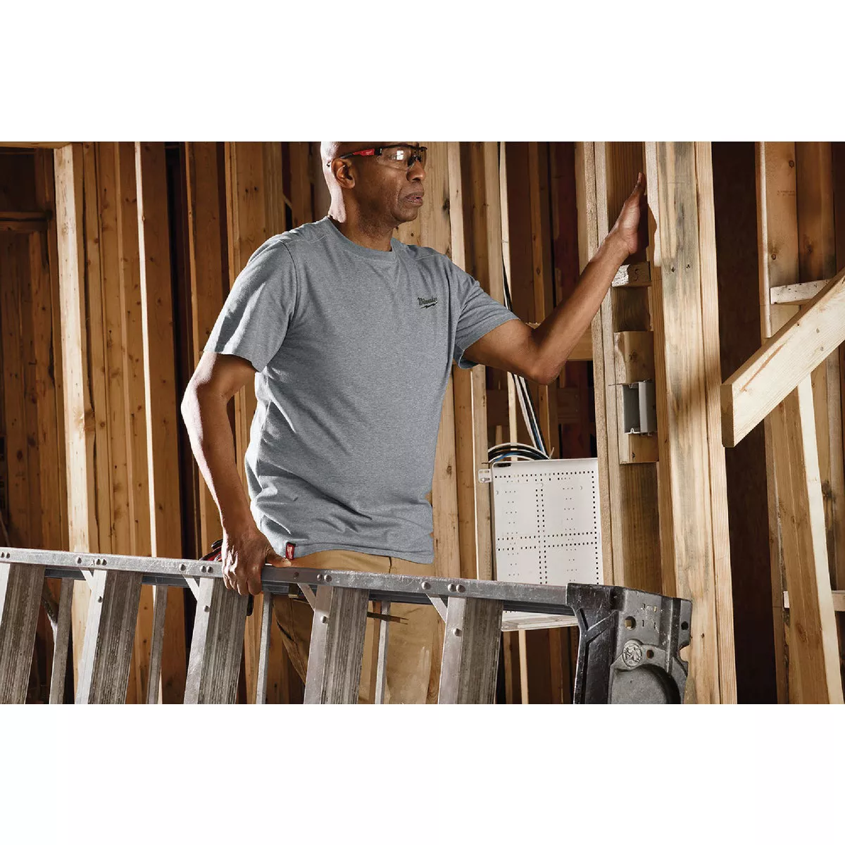 Milwaukee Large Gray Short Sleeve Unisex Hybrid Work Shirt - photo 3