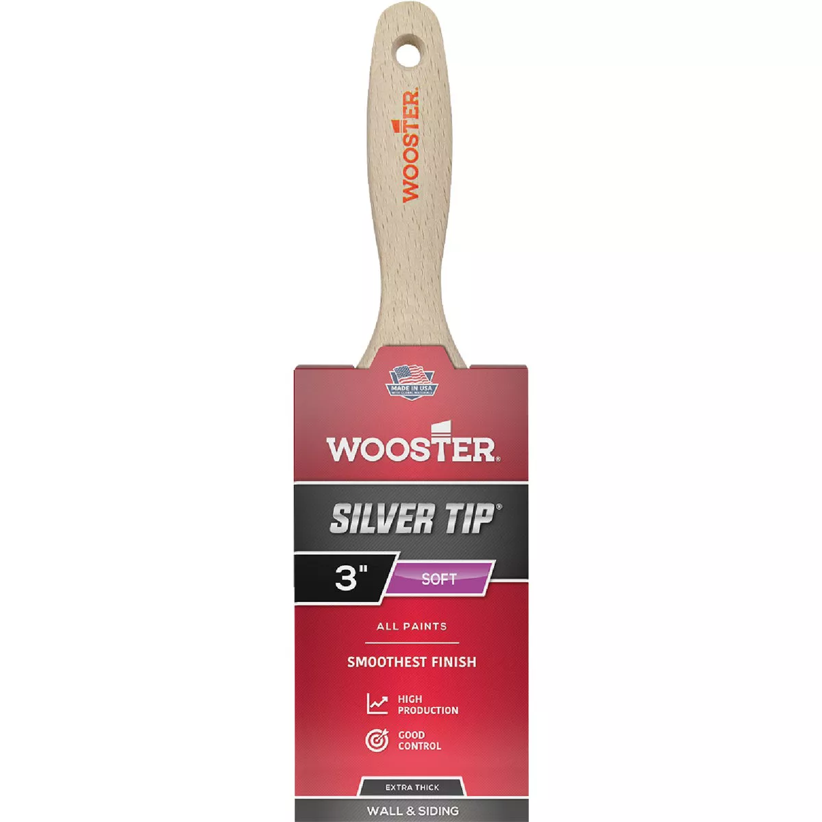 Wooster SILVER TIP 3 In. Flat Wall Varnish And Paint Brush