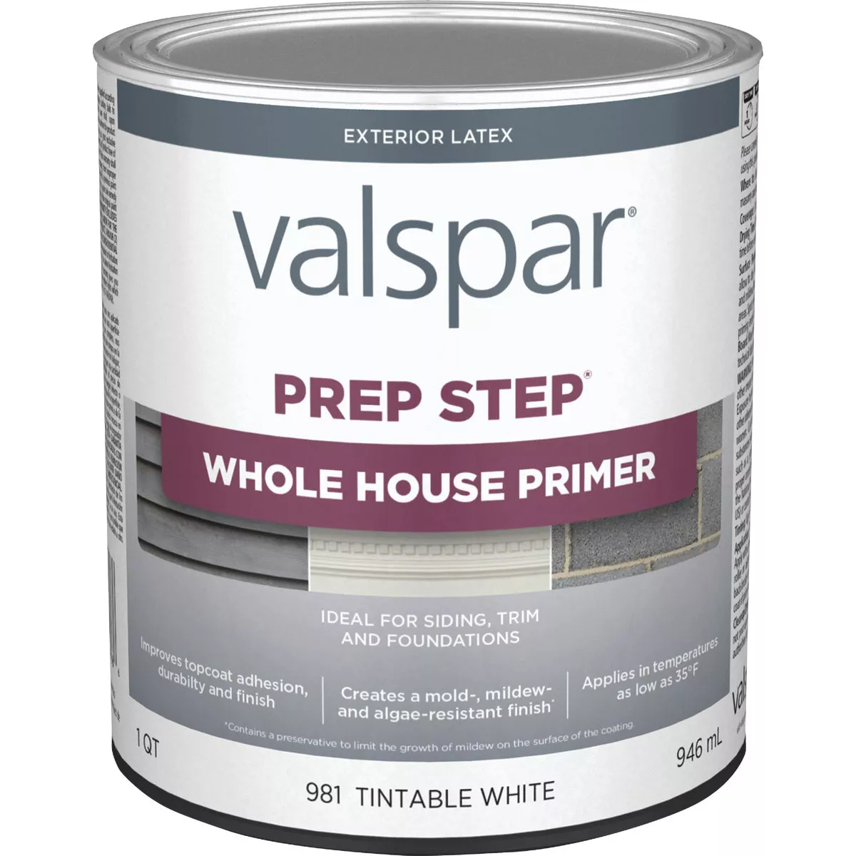 Valspar Prep-Step White Exterior Primer, 1 Qt.