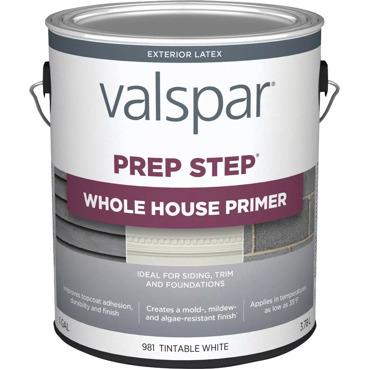 Valspar Prep-Step White Exterior Whole House Primer, 1 Gal.