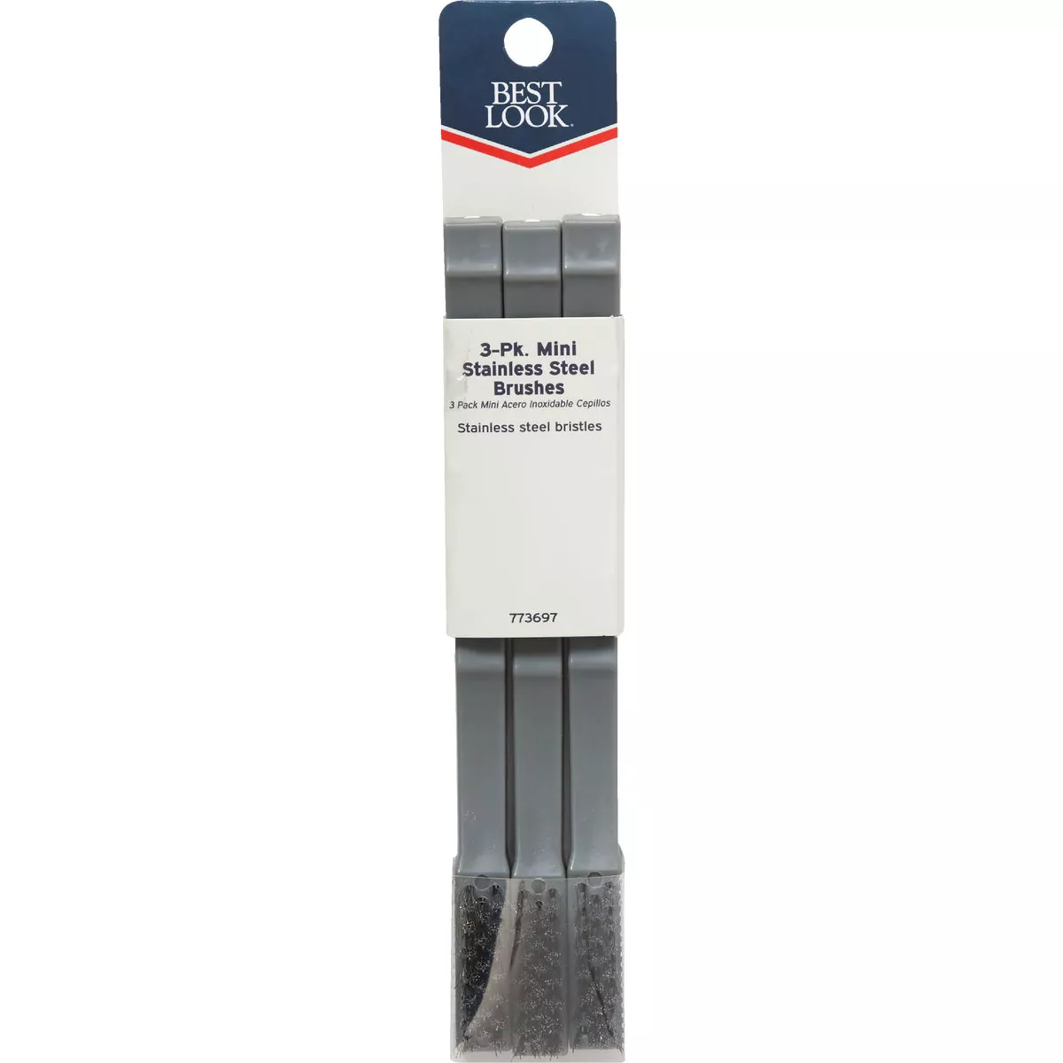 Best Look Stainless Steel Bristle Mini Brush (3-Pack) - photo 2