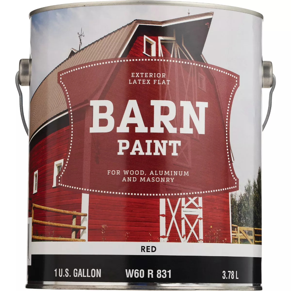 Do it Best Latex Flat Exterior Barn Paint, Red, 1 Gal. - photo 2