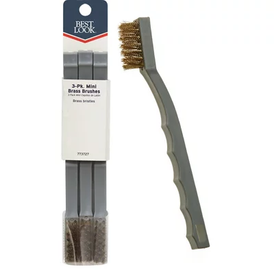 Forney 70520 Wire Scratch Brush, Stainless Steel with Wood Shoe Handle,  10-1/4-Inch-by-.013-Inch
