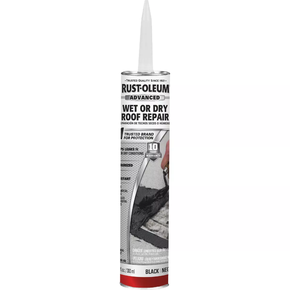 Rust-Oleum 10.1 Oz. Black Advanced Wet or Dry Roof Repair - photo 2