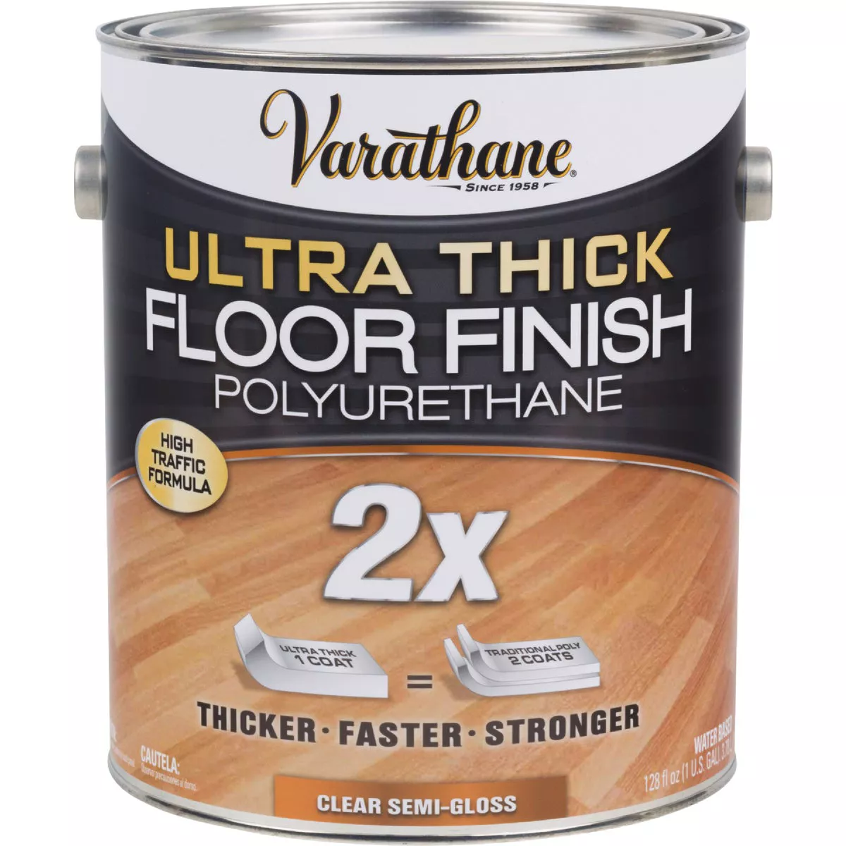 Varathane 1 Gal. Ultra Thick Clear Semi-Gloss Polyurethane Floor Finish - photo 2