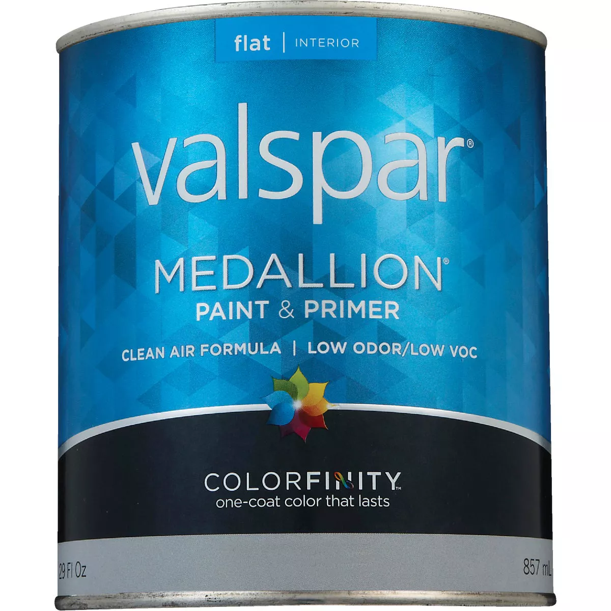 Valspar Medallion 100% Acrylic Paint & Primer Flat Interior Wall Paint, Tint Base, 1 Qt. - photo 2