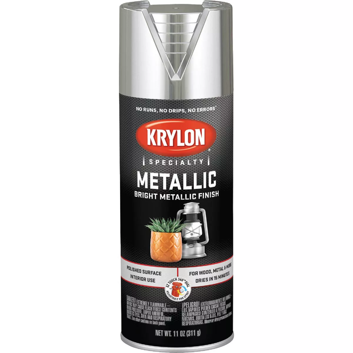 Krylon Metallic 11 Oz. Gloss Spray Paint, Bright Silver