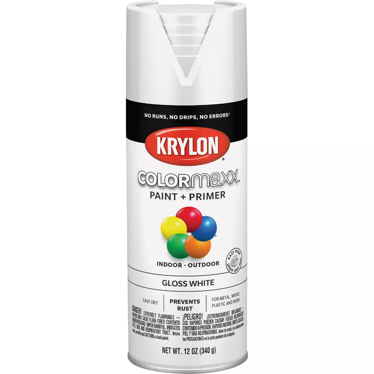 Krylon ColorMaxx 12 Oz. Gloss Spray Paint, White - photo 2