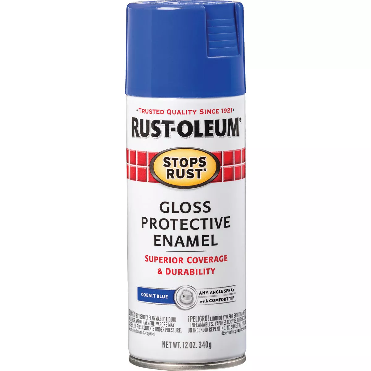 Rust-Oleum Stops Rust 12 Oz. Gloss Cobalt Spray Paint Protective Enamel