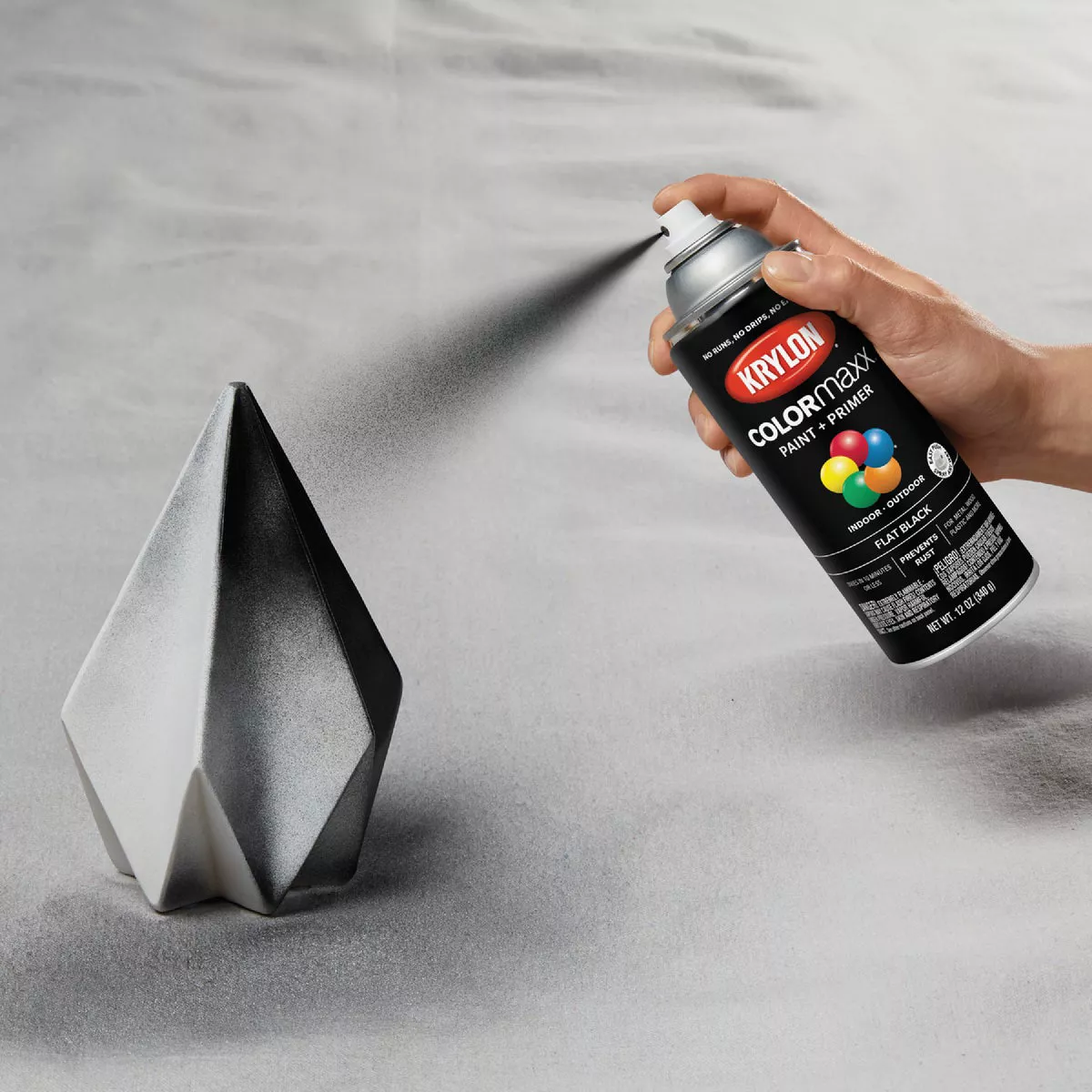 Krylon ColorMaxx 12 Oz. Flat Spray Paint, Black - photo 3