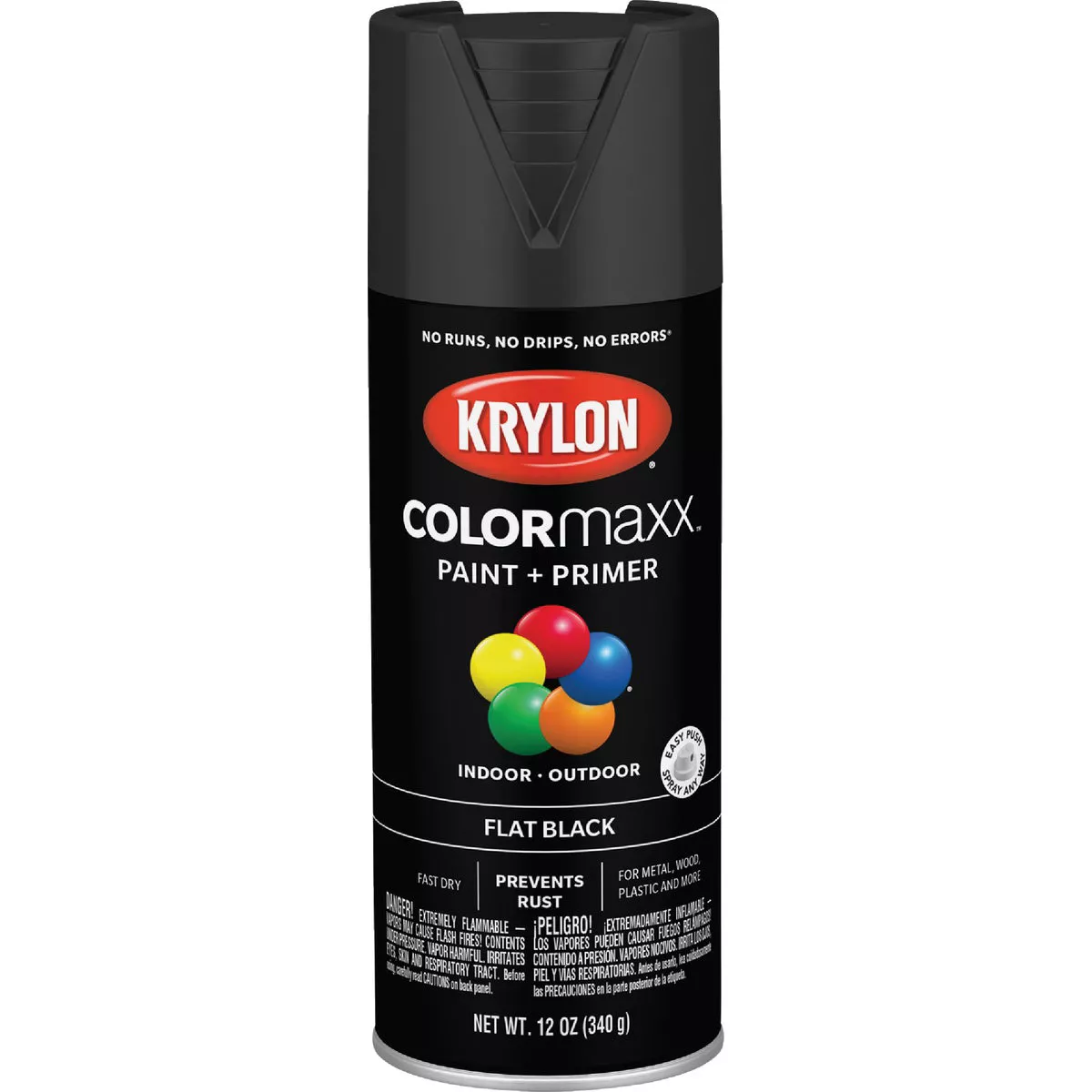 Krylon ColorMaxx 12 Oz. Flat Spray Paint, Black - photo 8