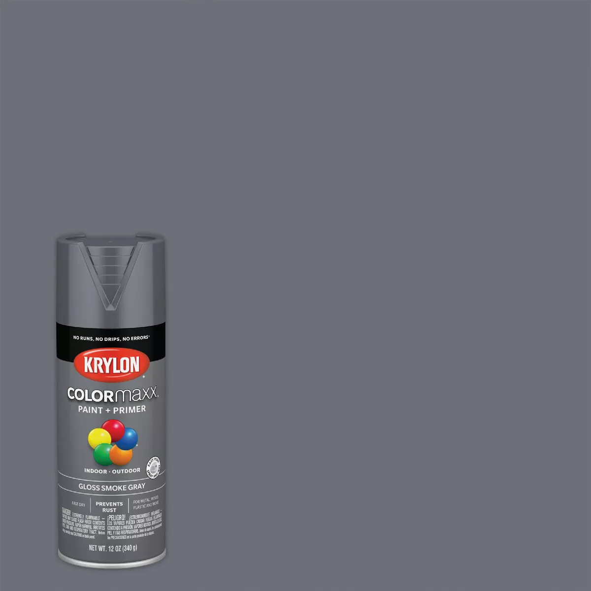 Krylon ColorMaxx 12 Oz. Gloss Spray Paint, Smoke Gray