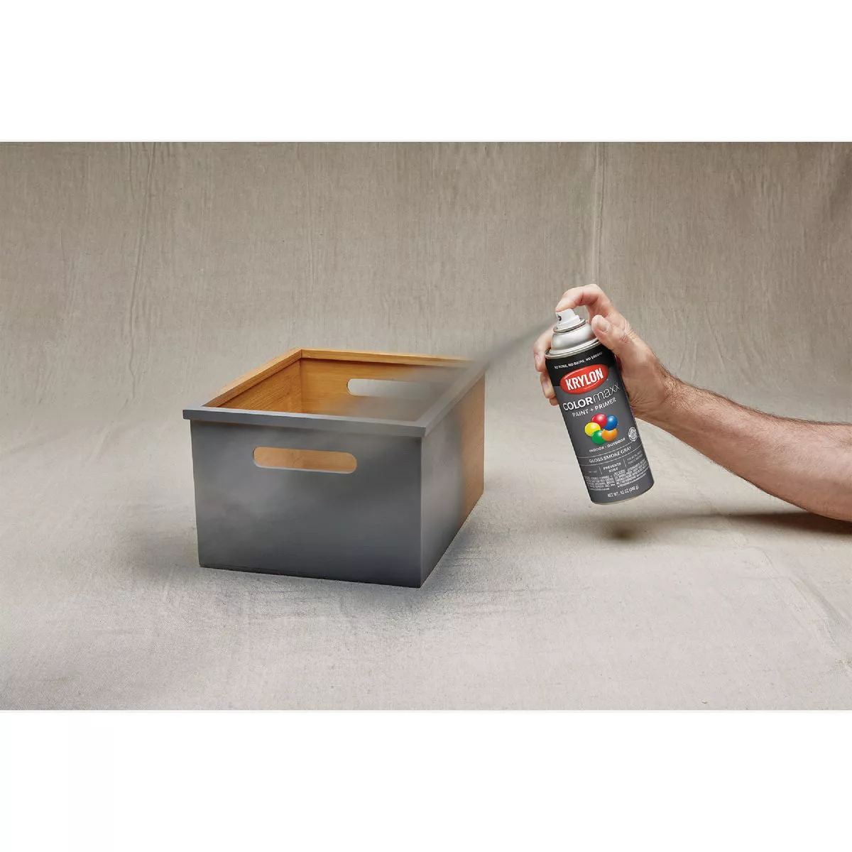 Krylon ColorMaxx 12 Oz. Gloss Spray Paint, Smoke Gray - photo 3
