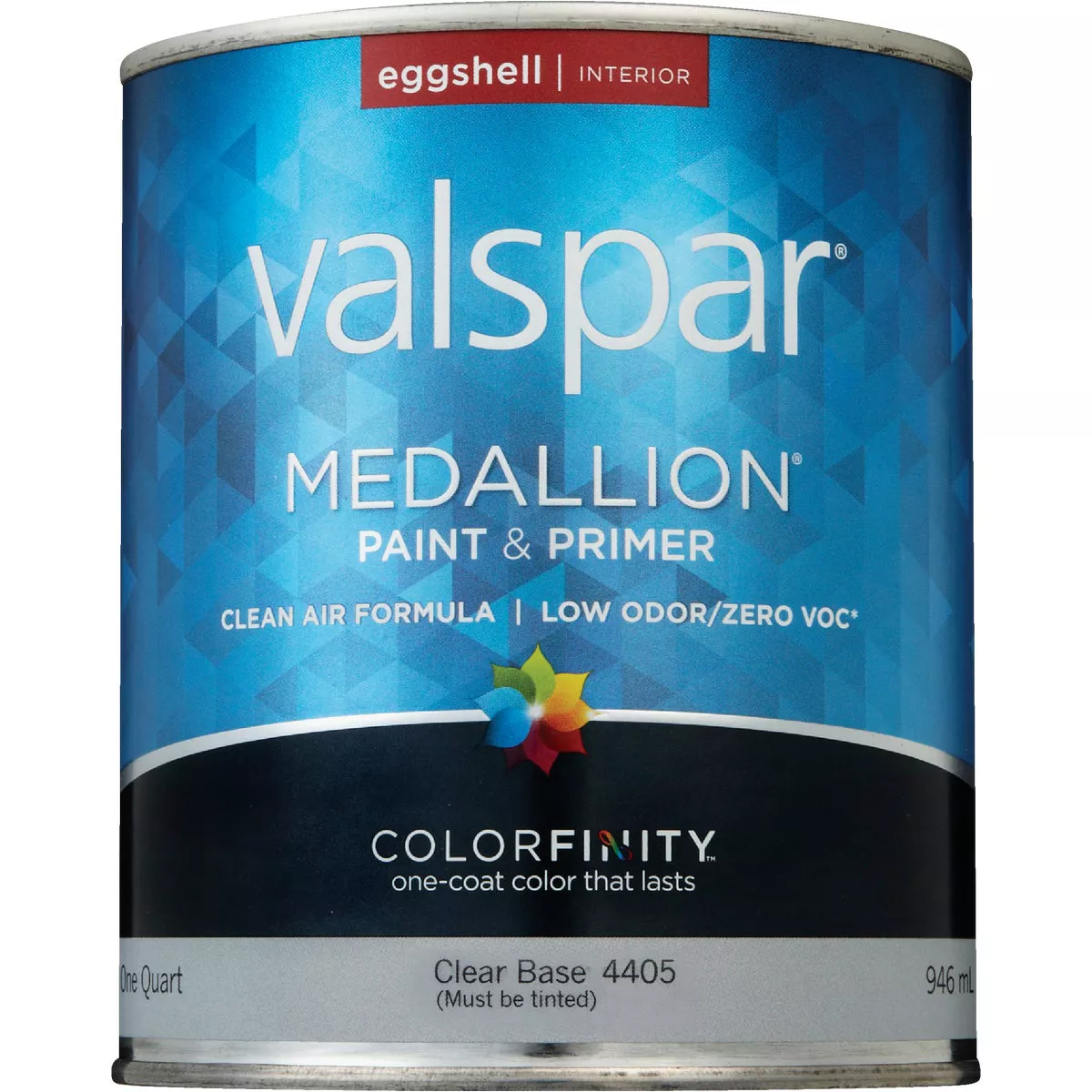 Valspar Medallion 100% Acrylic Paint & Primer Eggshell Interior Wall Paint, Clear Base, 1 Qt. - photo 2