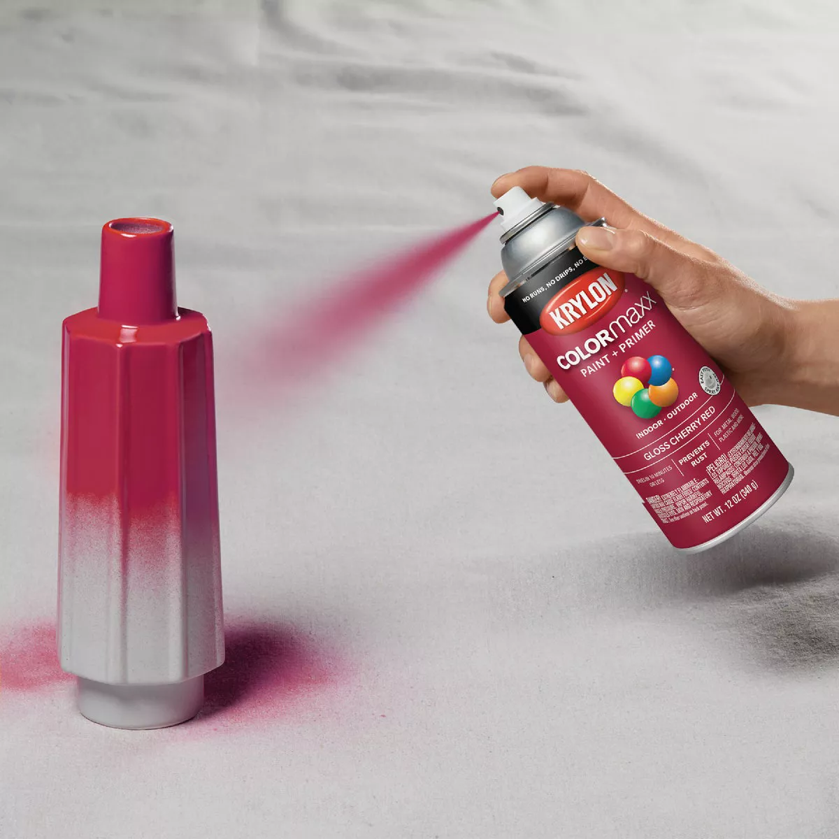 Krylon ColorMaxx 12 Oz. Gloss Spray Paint, Cherry Red - photo 6