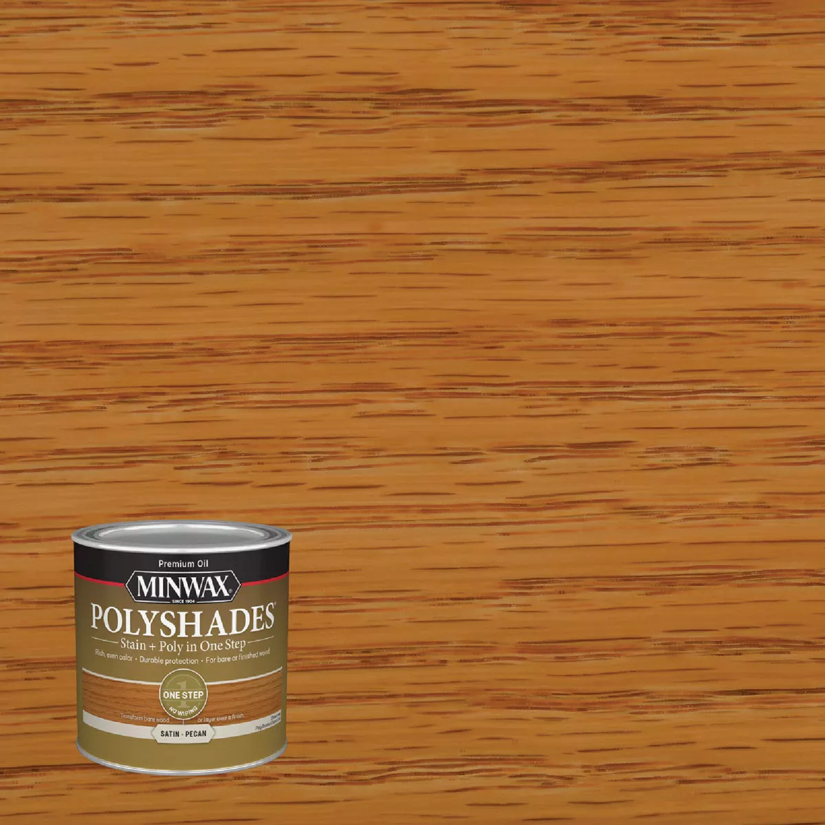 Minwax Polyshades 1/2 Pt. Satin Stain & Finish Polyurethane In 1-Step, Pecan