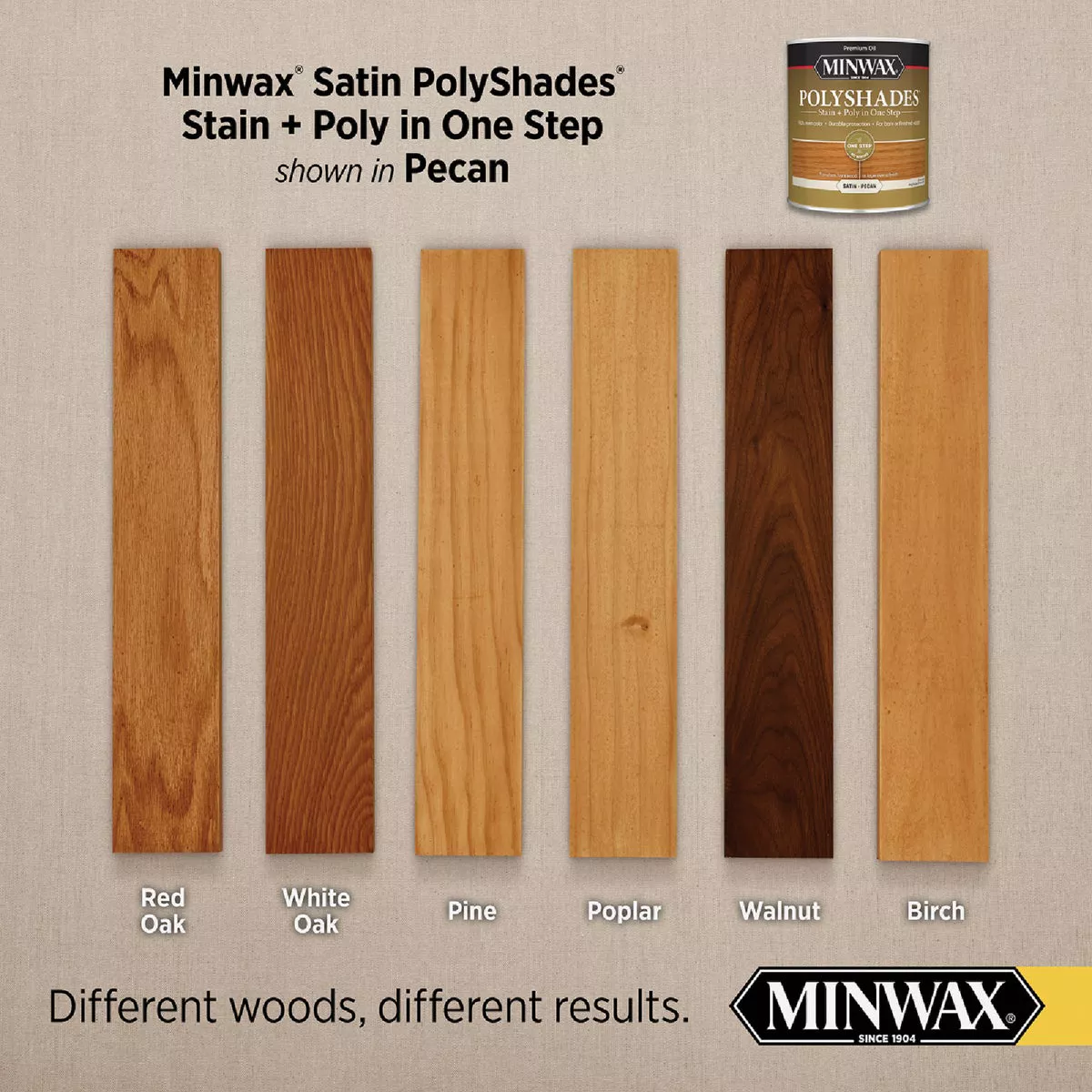 Minwax Polyshades 1/2 Pt. Satin Stain & Finish Polyurethane In 1-Step, Pecan - photo 4
