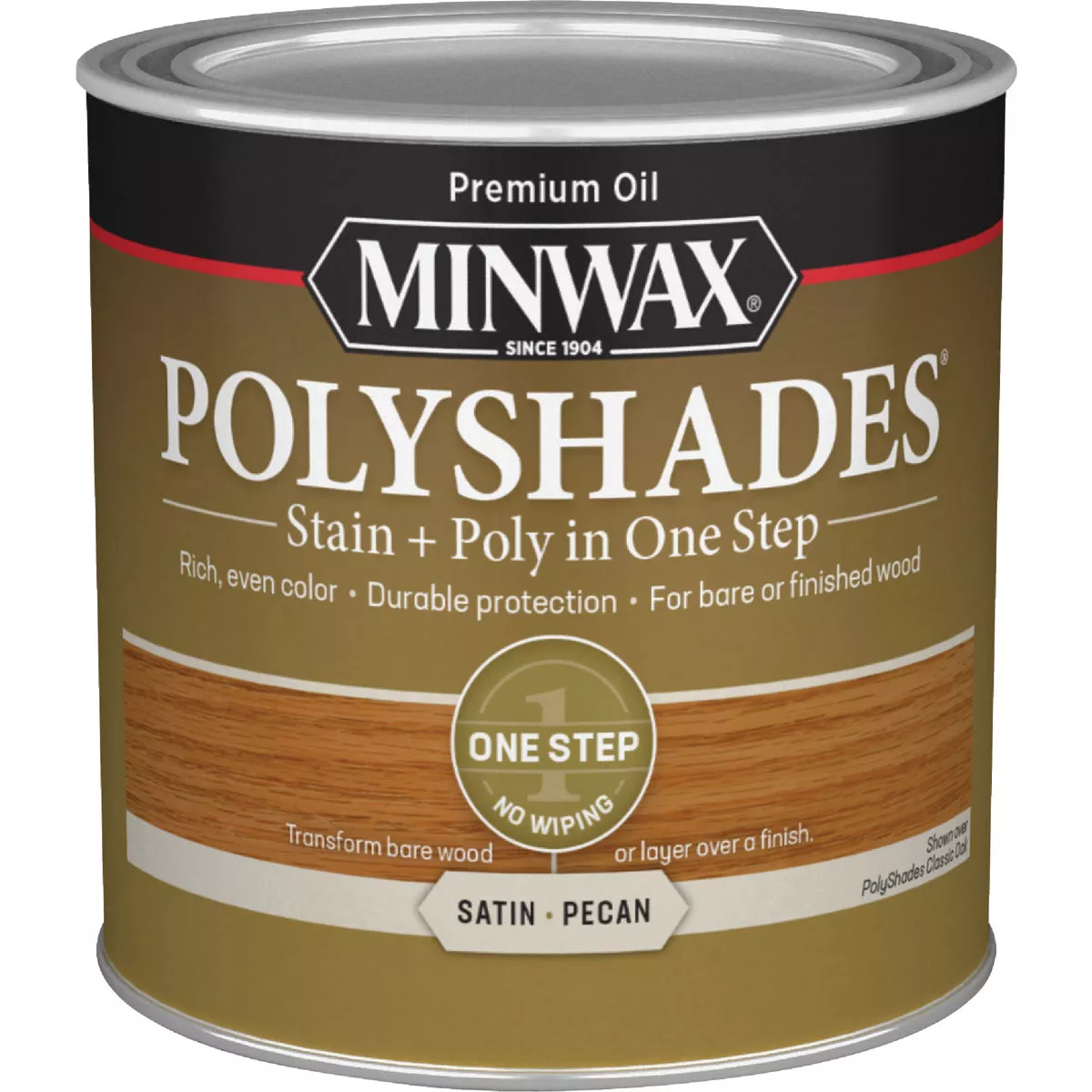 Minwax Polyshades 1/2 Pt. Satin Stain & Finish Polyurethane In 1-Step, Pecan - photo 2
