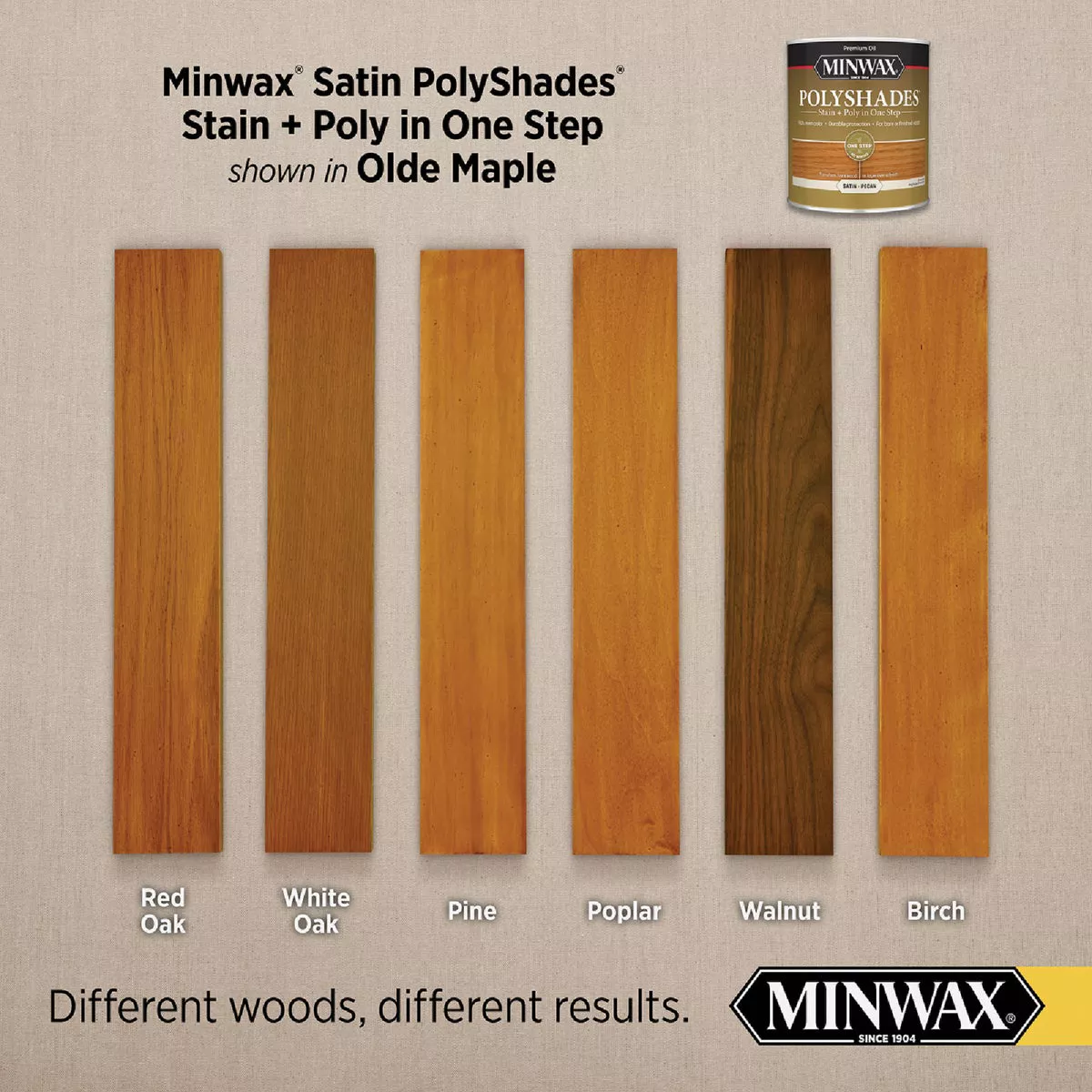 Minwax Polyshades 1/2 Pt. Satin Stain & Finish Polyurethane In 1-Step, Olde Maple - photo 4