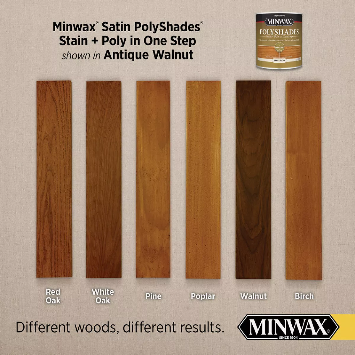 Minwax Polyshades 1/2 Pt. Satin Stain & Finish Polyurethane In 1-Step, Antique Walnut - photo 4