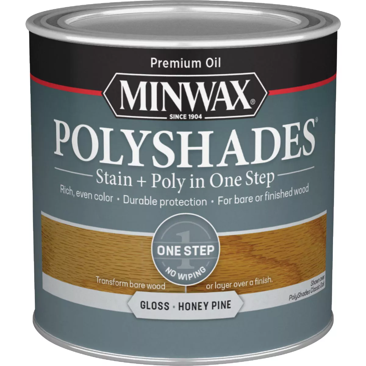 Minwax Polyshades 1/2 Pt. Gloss Stain & Finish Polyurethane In 1-Step, Honey Pine - photo 2