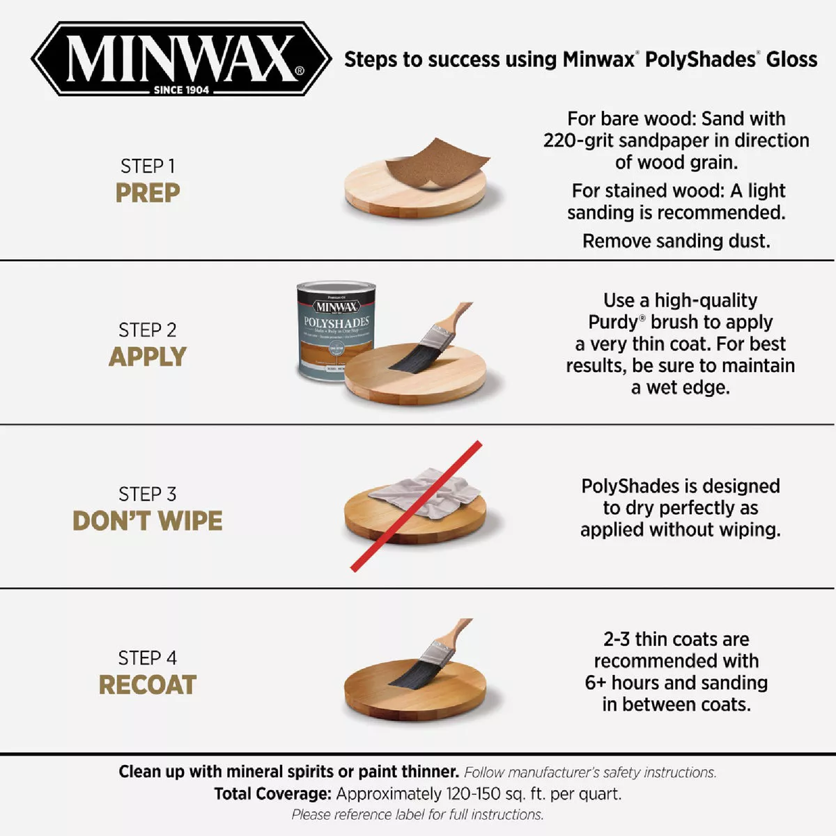 Minwax Polyshades 1/2 Pt. Gloss Stain & Finish Polyurethane In 1-Step, Pecan - photo 6
