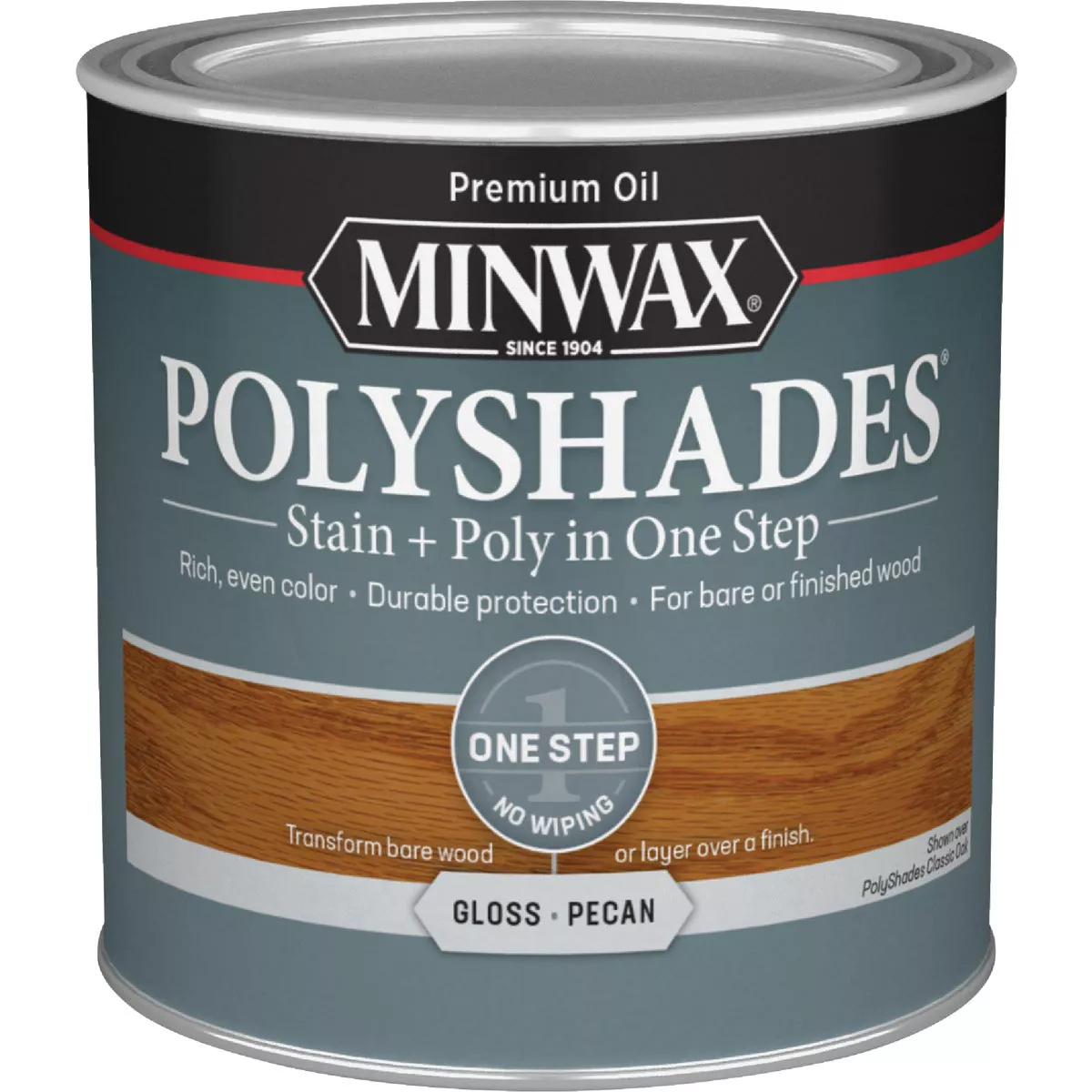 Minwax Polyshades 1/2 Pt. Gloss Stain & Finish Polyurethane In 1-Step, Pecan - photo 2