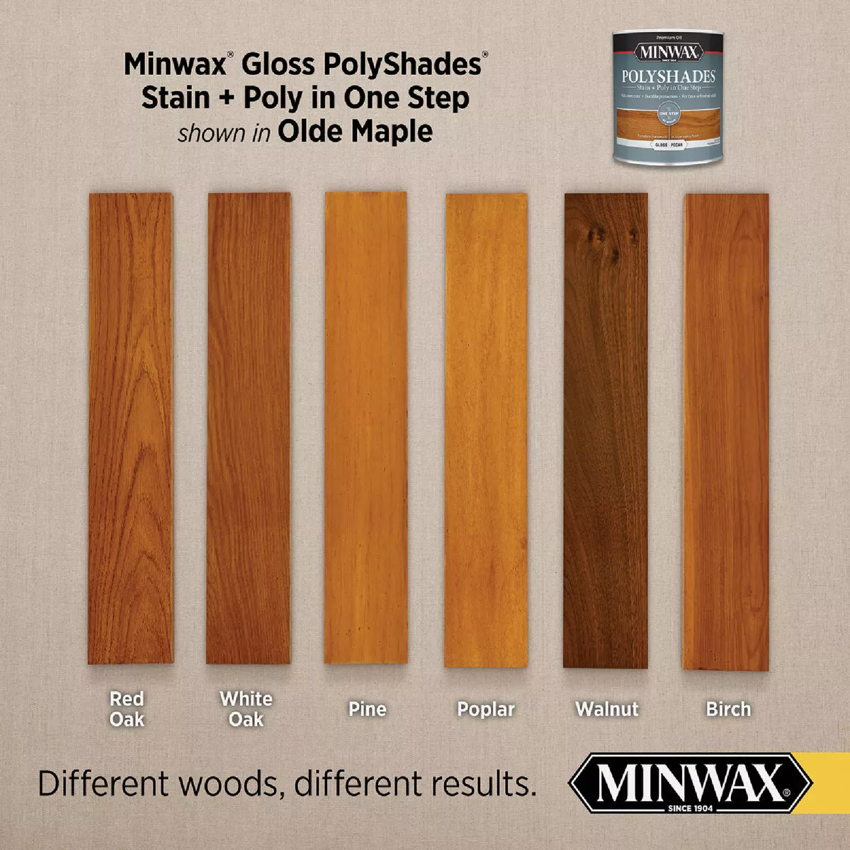 Minwax Polyshades 1/2 Pt. Gloss Stain & Finish Polyurethane In 1-Step, Olde Maple - photo 7