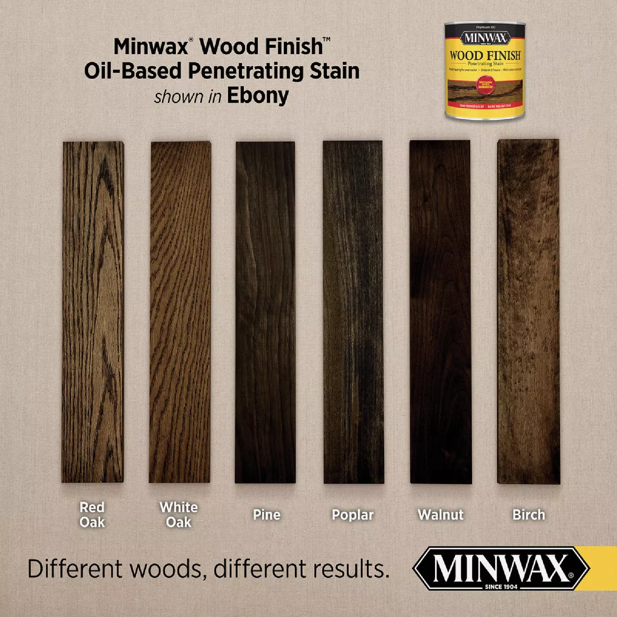 Minwax Wood Finish Penetrating Stain, Ebony, 1/2 Pt. - photo 2